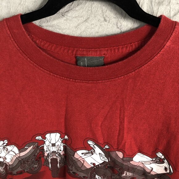 Vintage Nike Shirt Mens XL Red Motorcycle Biker Graphic Moto Limited Edition - Picture 4 of 16